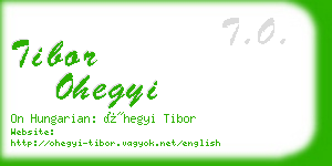 tibor ohegyi business card